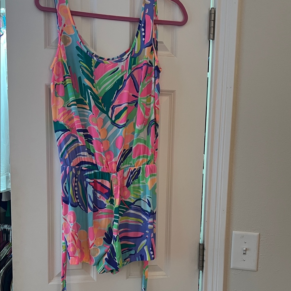 Lilly Pulitzer Colorful Tropical Print Romper